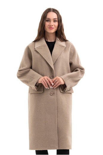 Вовняне жіноче пальто «Олівер» бежевий