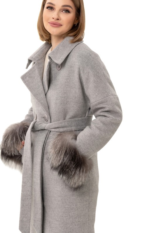 Пальто Уїтні сірий утеплене