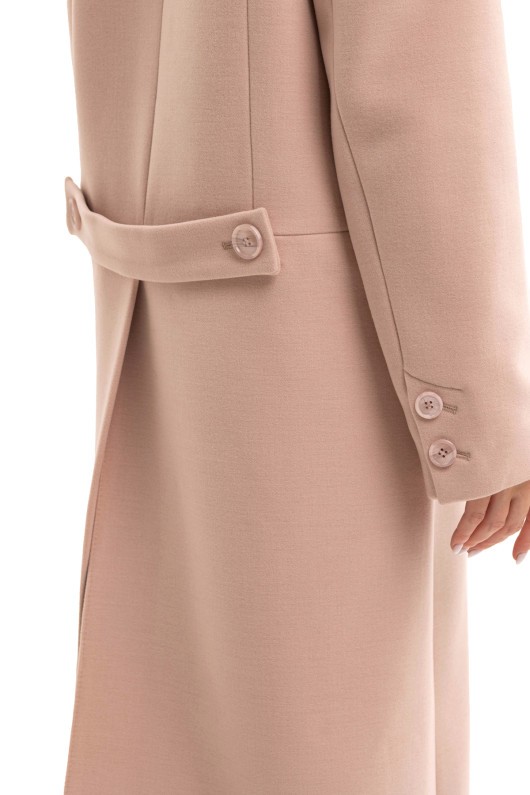 Довге пальто зі шліцею «Місті» бежевий