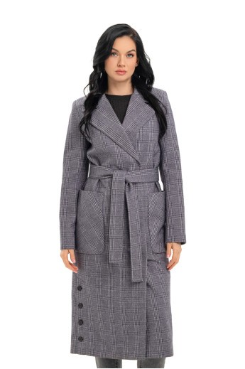 Пальто Асті сіро-блакитне