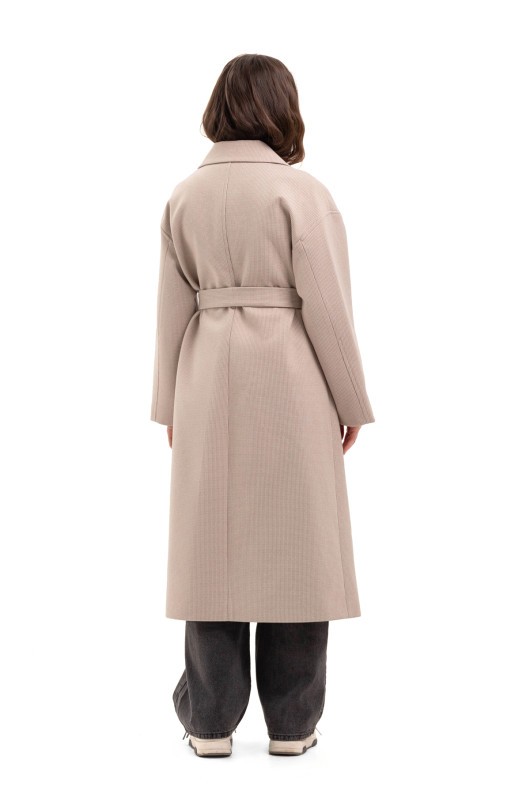 Жіноче пальто великих розмірів «Енді» бежевий