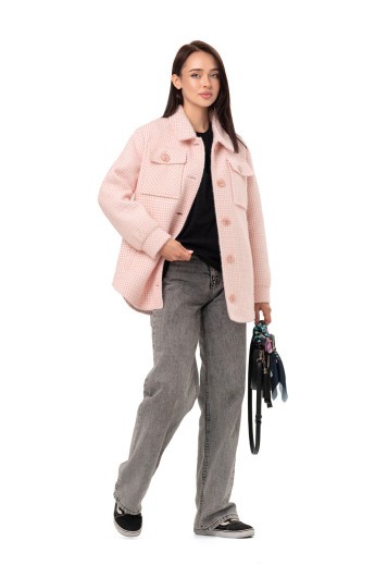 Пальто-сорочка Ейда рожевий