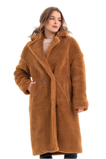 Шуба Ребека коричневий утеплене