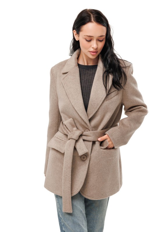 Ворсисте пальто-піджак «Лав» бежеве