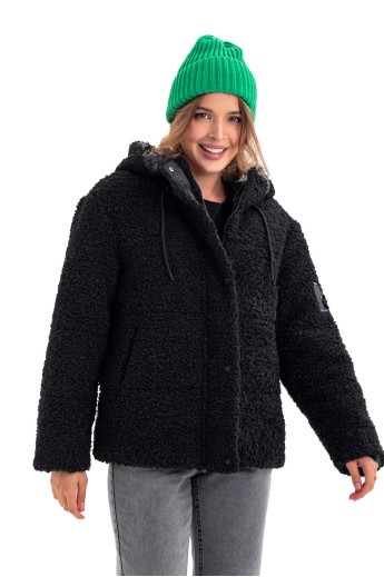 Короткий пуховик «Скай» чорний утеплене