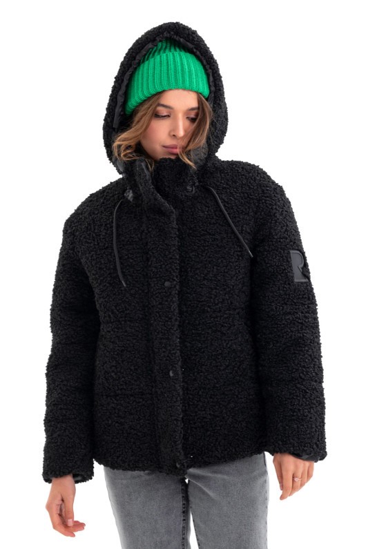 Короткий пуховик «Скай» чорний утеплене