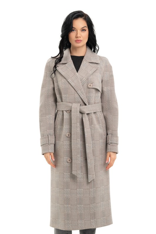 Пальто Діта беж.-блакит.смуга