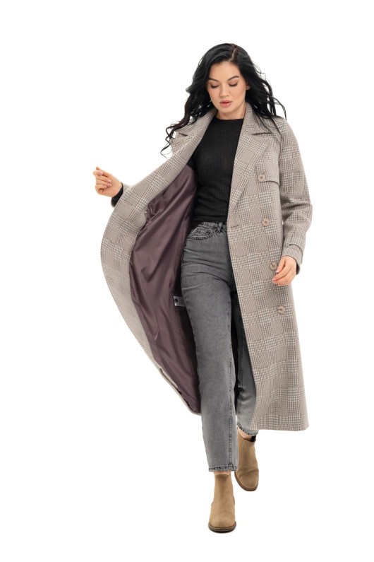 Пальто Діта беж.-блакит.смуга