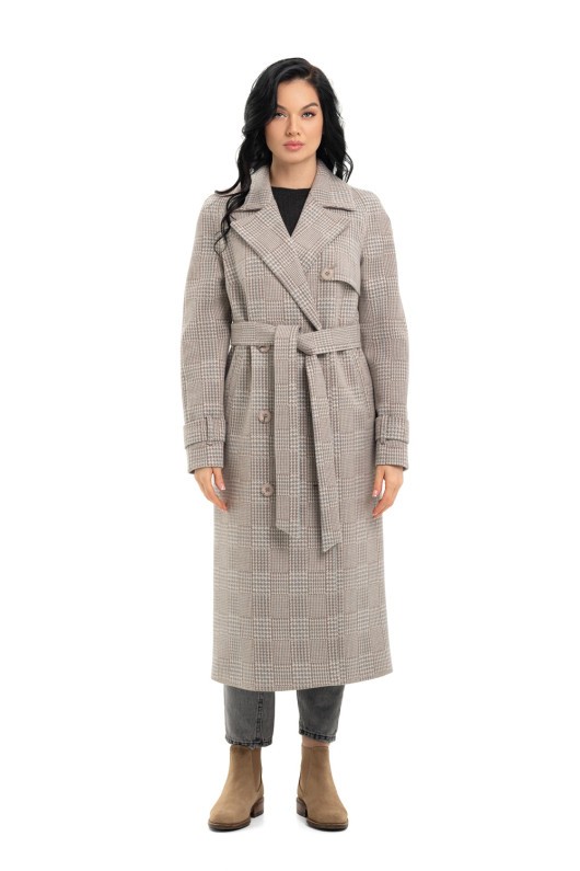 Пальто Діта беж.-блакит.смуга