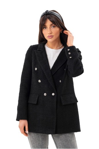 Стильний двобортний піджак «Ора» чорний