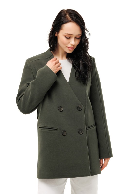 Пальто Стейсі оливковий