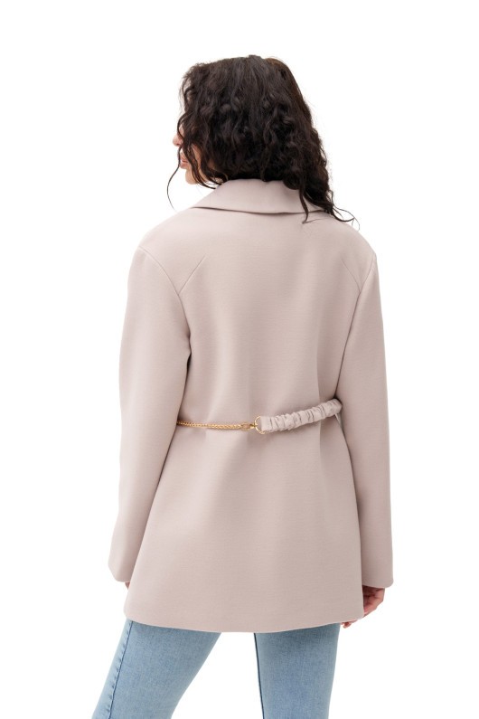 Коротке кашемірове пальто «Соло» бежеве