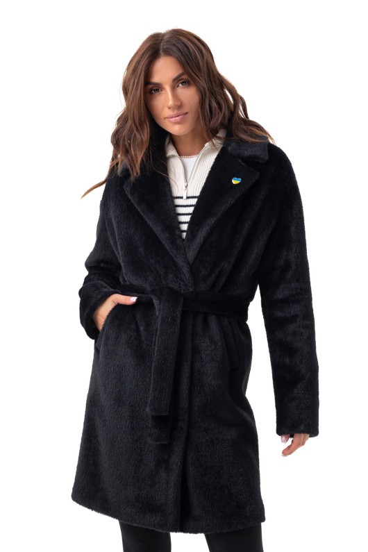 Шуба Монро чорний утеплене