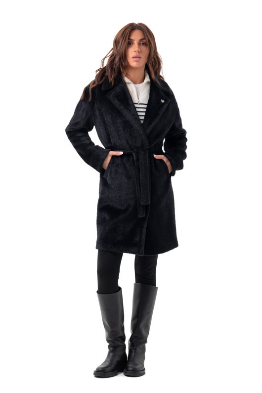 Шуба Монро чорний утеплене