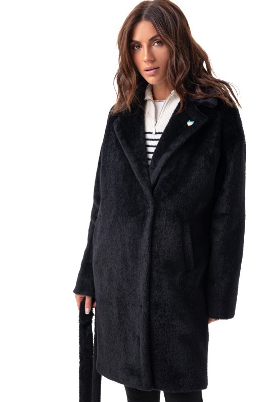 Шуба Монро чорний утеплене