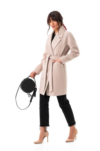 Практичне пальто із кашеміру «Макс» світло-бежеве