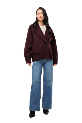Пальто Августа бургунді