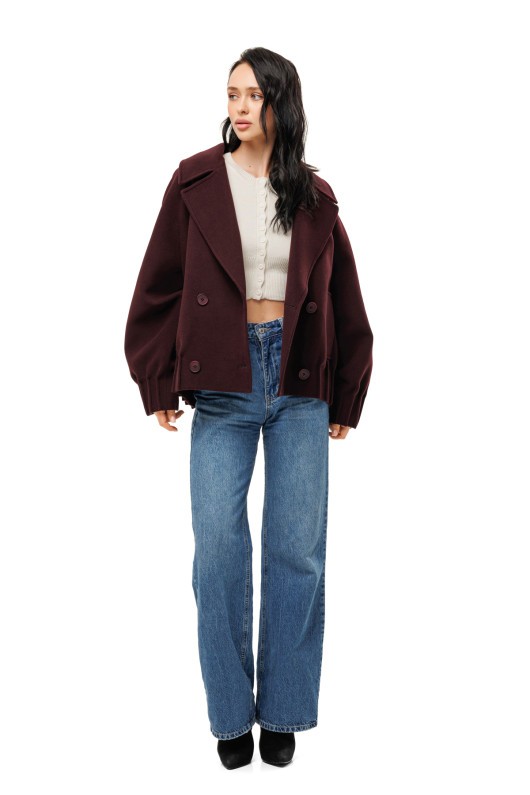 Пальто Августа бургунді