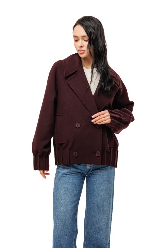 Пальто Августа бургунді