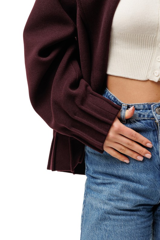 Пальто Августа бургунді