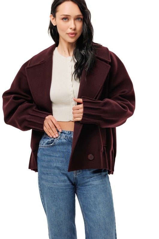 Пальто Августа бургунді