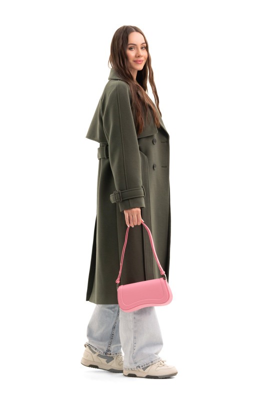 Двобортне пальто-міді «Рамі» бежеве