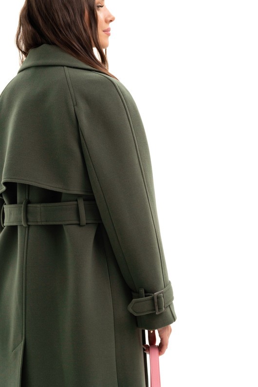 Двобортне пальто-міді «Рамі» бежеве