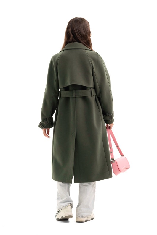 Двобортне пальто-міді «Рамі» бежеве