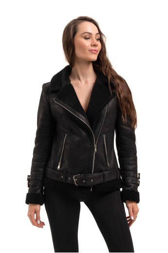 Дубленка Синтия черная