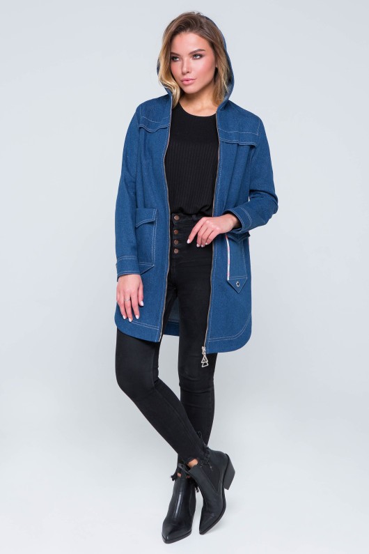Куртка джинс Ешлі синя