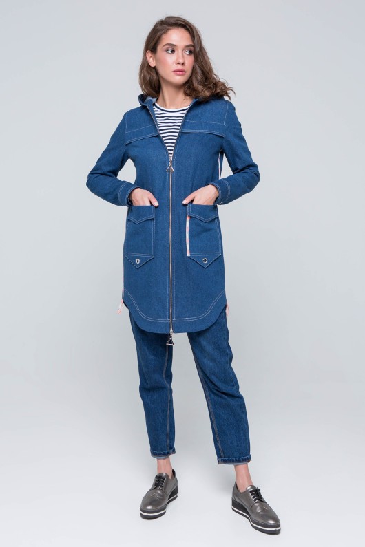 Куртка джинс Ешлі синя