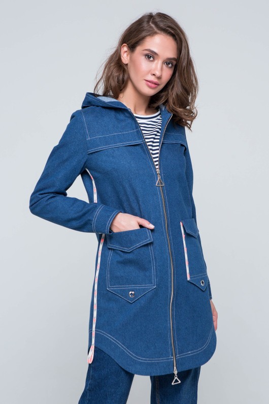 Куртка джинс Ешлі синя