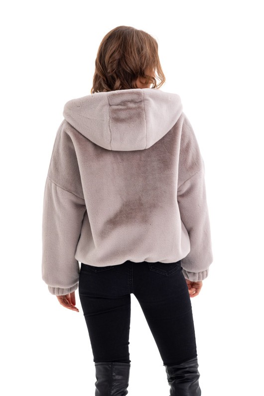 Коротка шуба Лолі бежевий утеплене