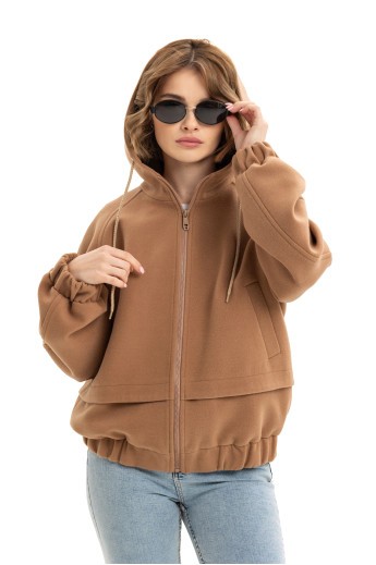 Жіноча куртка-бомбер «Фенсі» кемел