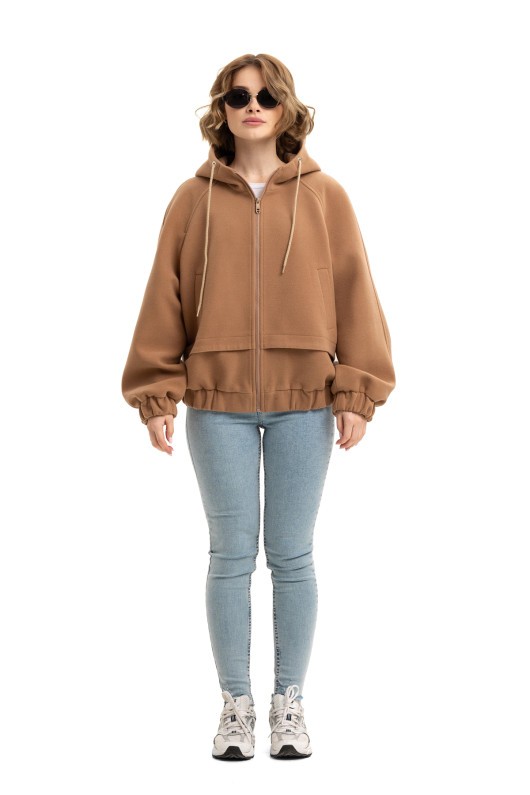 Жіноча куртка-бомбер «Фенсі» кемел