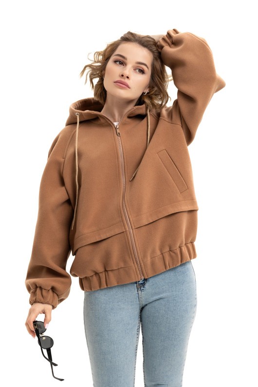 Жіноча куртка-бомбер «Фенсі» кемел