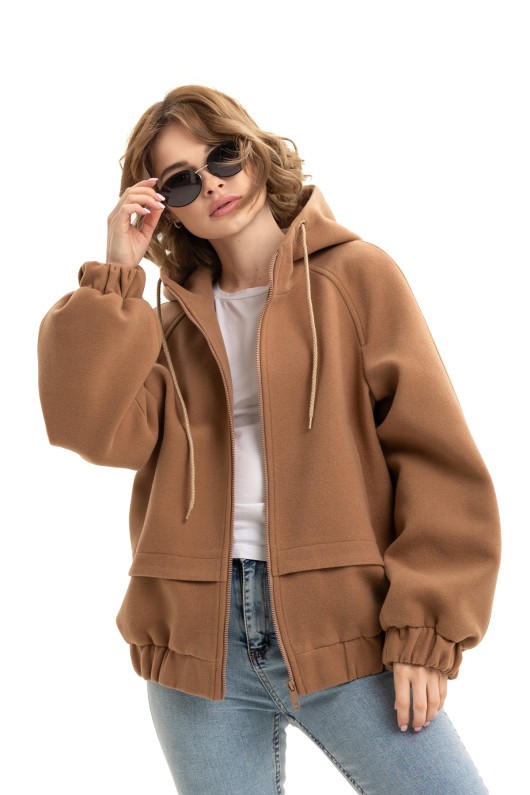 Жіноча куртка-бомбер «Фенсі» кемел