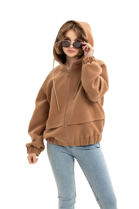 Жіноча куртка-бомбер «Фенсі» кемел