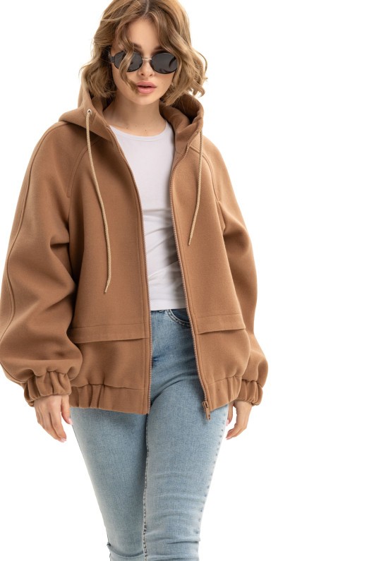 Жіноча куртка-бомбер «Фенсі» кемел