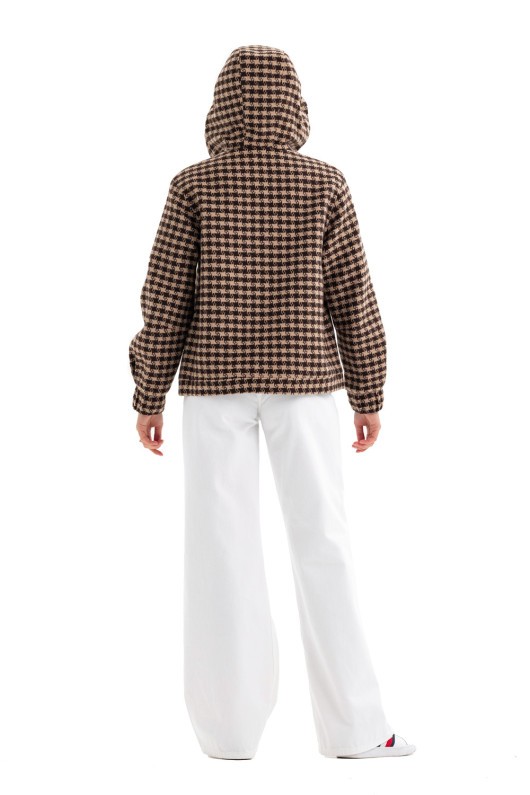 Бомбер Алія коричнево-бежевий