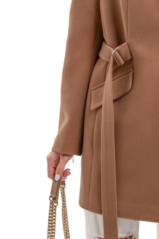 Коротке кашемірове пальто «Ніколет» кемел