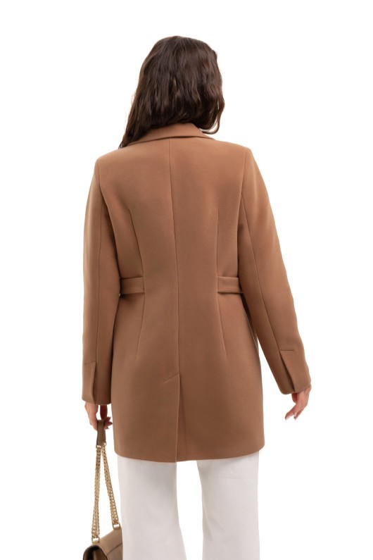 Коротке кашемірове пальто «Ніколет» кемел