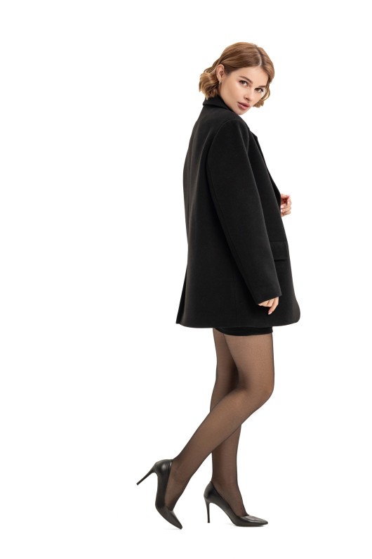 Пальто-піджак із кашеміру «Лав» чорне