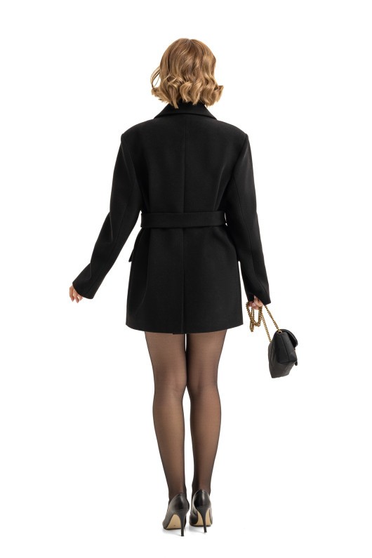 Пальто-піджак із кашеміру «Лав» чорне