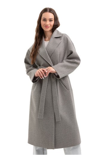 Жіноче пальто великих розмірів «Енді» сірий