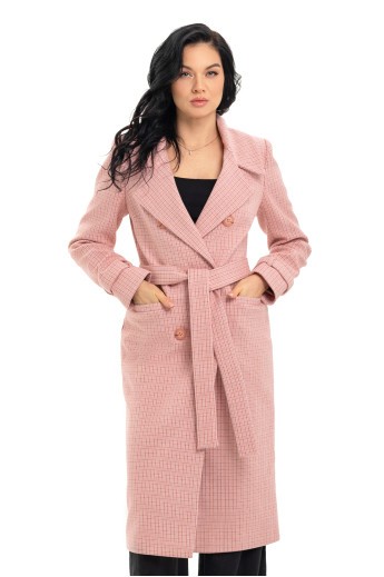 Пальто Бруна рожевий