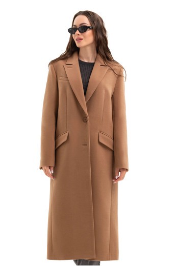 Довге пальто зі шліцею «Місті» кемел