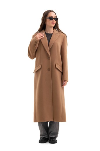 Довге пальто зі шліцею «Місті» кемел