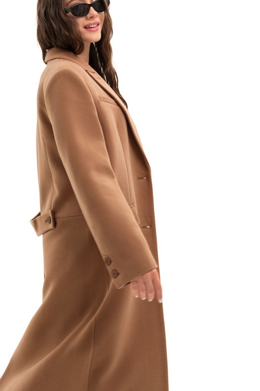 Довге пальто зі шліцею «Місті» кемел