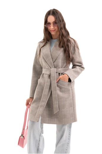 Пальто Астрiд беж.-блакитна смуга